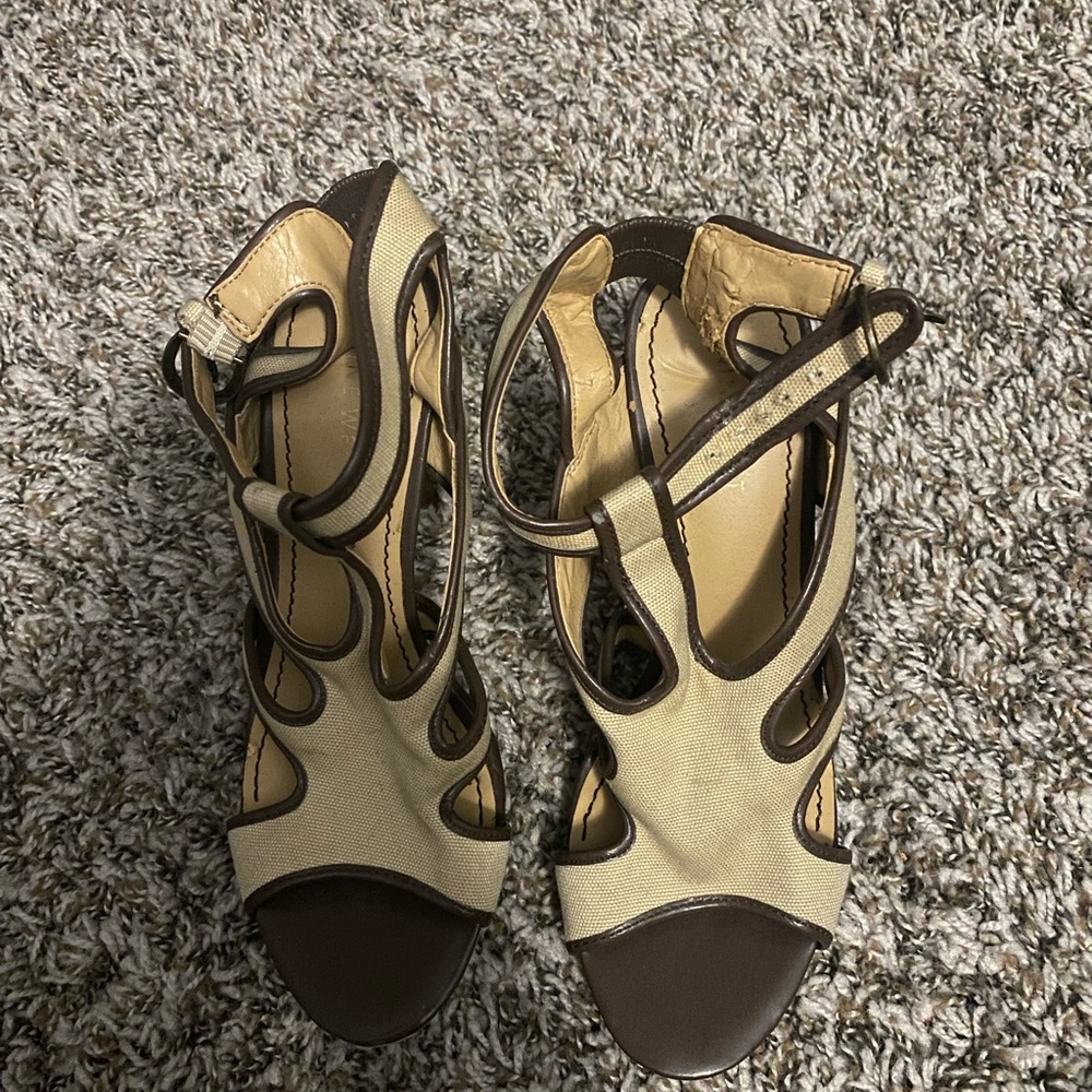 6.5 Nine West open toe pumps